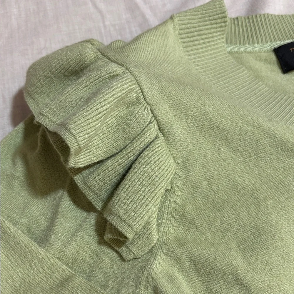 Truth Women’s Light Green V-Neck Sweater L - Picture 4 of 9